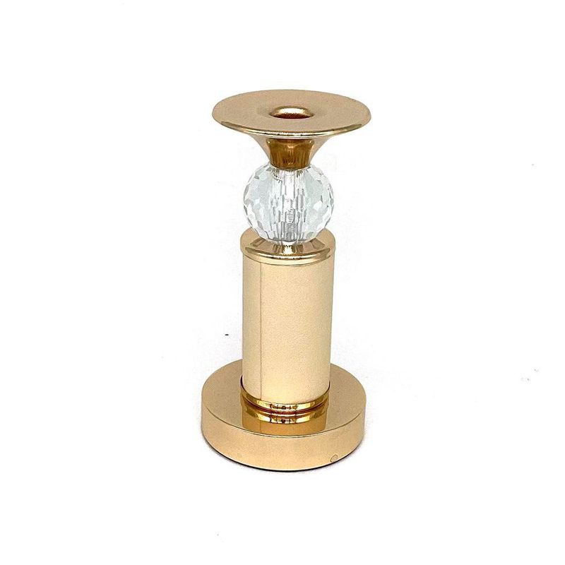 Portavela con Diseño Elegante Dorado