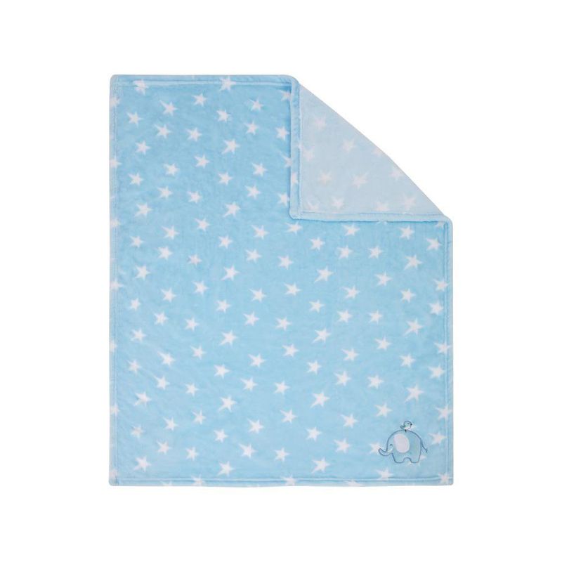 Frazada Diseño Elefante Azul 76 X 102 Cm