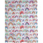 Cortina de Baño con Ganchos Diseño Arcoíris