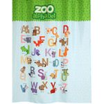 Cortina de Baño con Ganchos Diseño Alfabeto Infantil