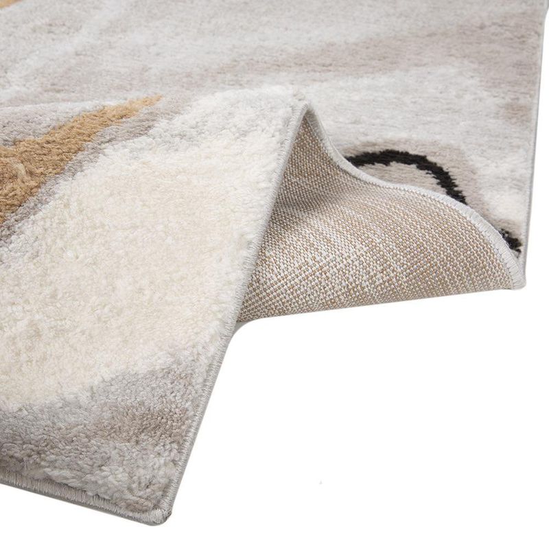 Alfombra Decorativa con Diseño Abstracto Beige
