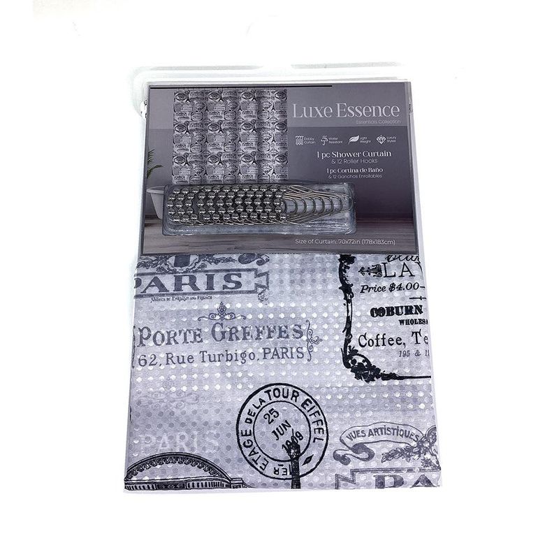 Cortina de Baño Paris con Ganchos