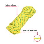 Cuerda Trenzada de Polipropileno de 4 mm x 30 Metros Color Multicolor