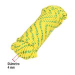 Cuerda Trenzada de Polipropileno de 4 mm x 30 Metros Color Multicolor