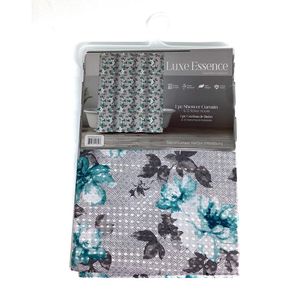 Cortina de Baño con Flores y Ganchos