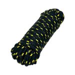 Cuerda Trenzada de Polipropileno Color Negro de 10 Mm x 15 Metros