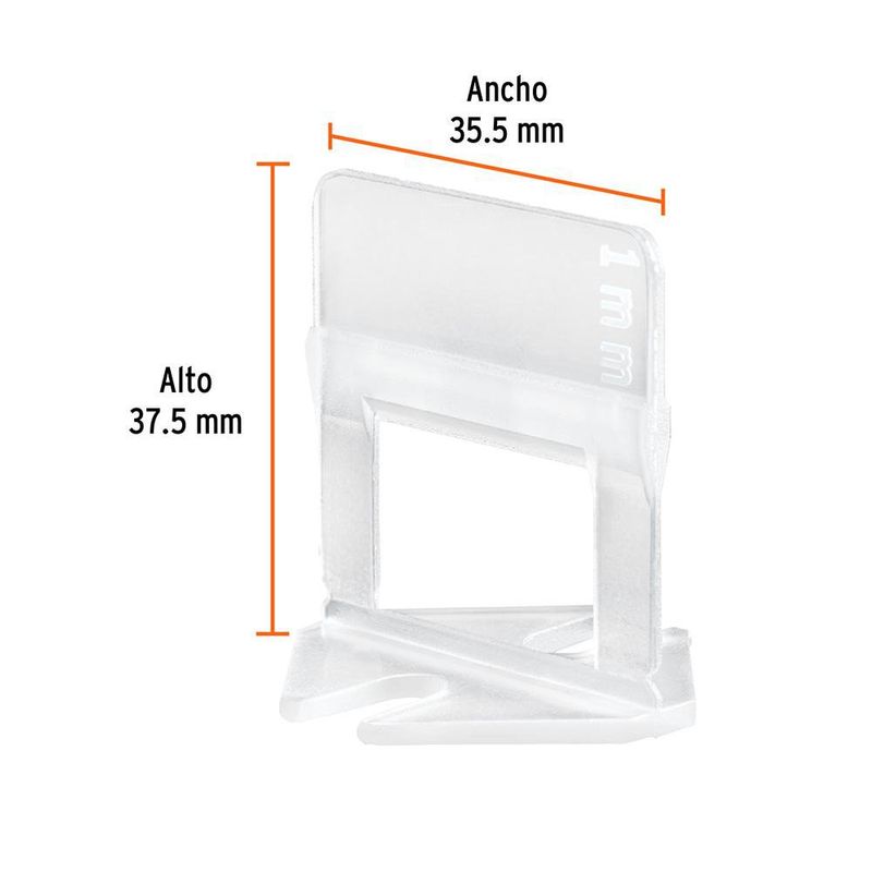 Anclas para Nivelación de Azulejos de 1 mm 100 Unidades