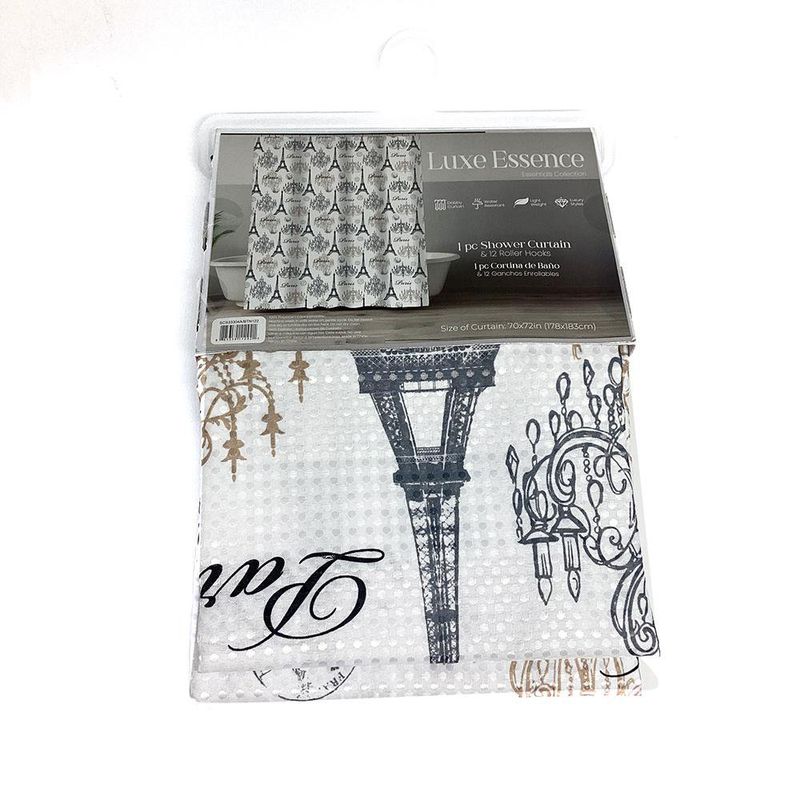 Cortina de Baño París con Ganchos