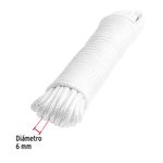 Cuerda de Poliéster Diamante Blanca 6 Mm x 15 M