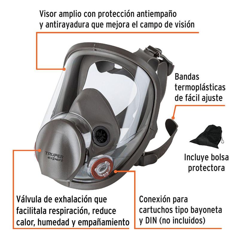 Respirador Profesional de Cara Completa