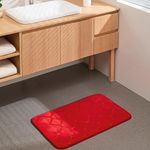 Alfombra de Baño Roja 45x70 Cm