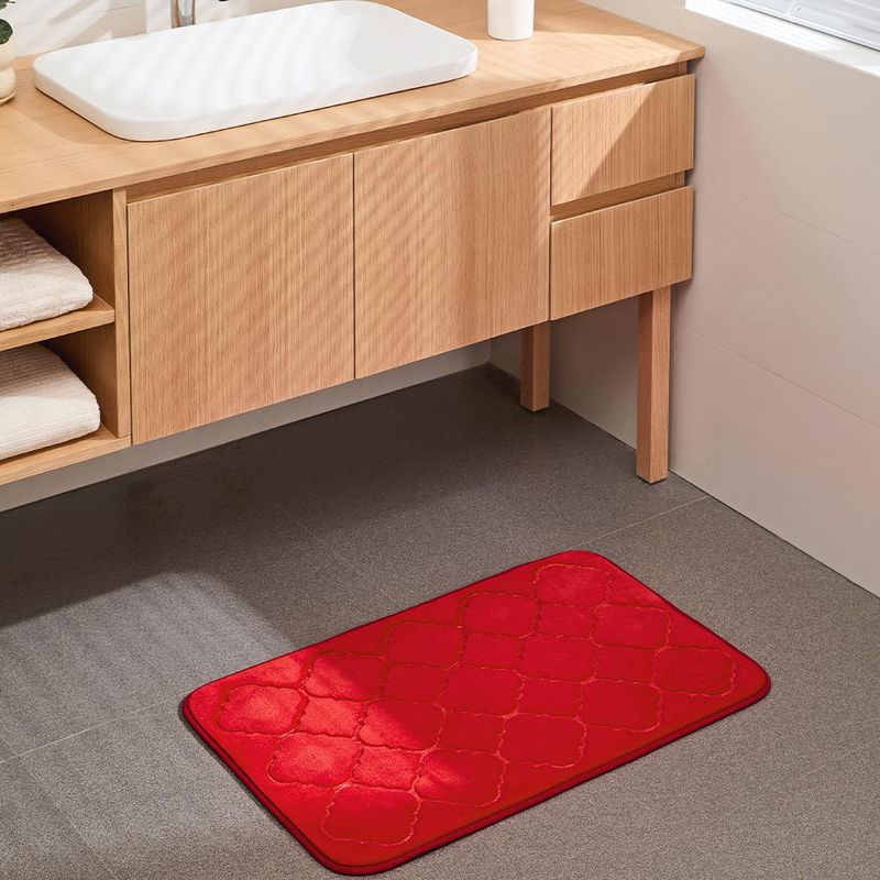 Alfombra de Baño Roja 45x70 Cm