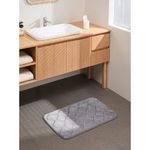 Alfombra para Baño Gris 45x70 Cm