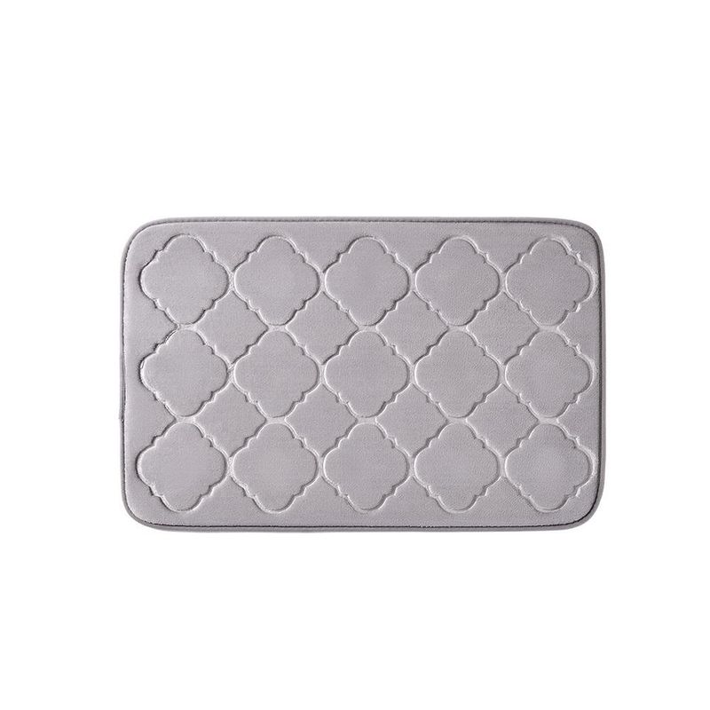 Alfombra para Baño Gris 45x70 Cm