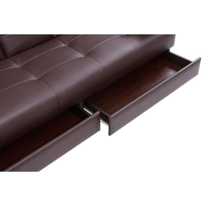 Sofá Cama Rudy Café de 3 Plazas 180X81X79 Cm
