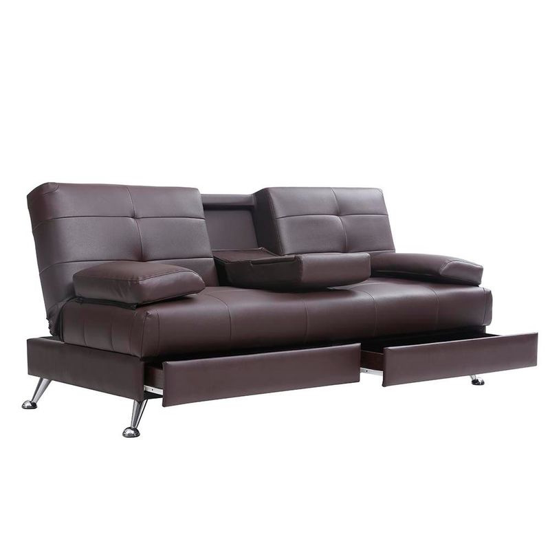 Sofá Cama Rudy Café de 3 Plazas 180X81X79 Cm