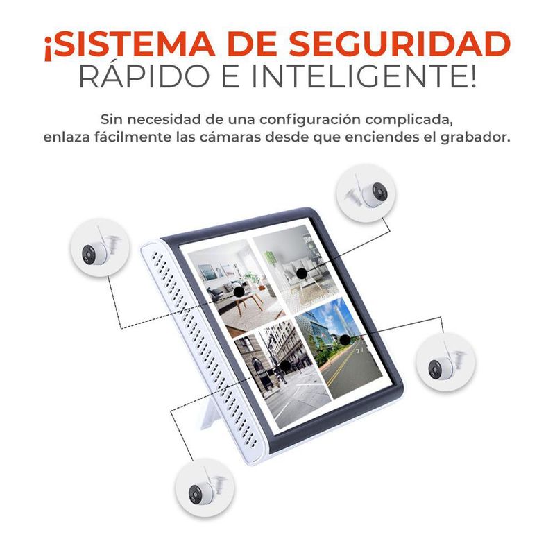 Kit de 4 Cámaras de Seguridad Smart