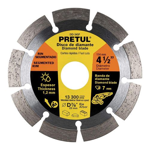 Disco Diamantado Rin Segmentado 4.5 Plg