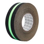 Cinta Antideslizante Negra Fotoluminiscente de 50 Mm X 18 M