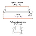 Prensa de Barra Autoajustable de 24 Plg