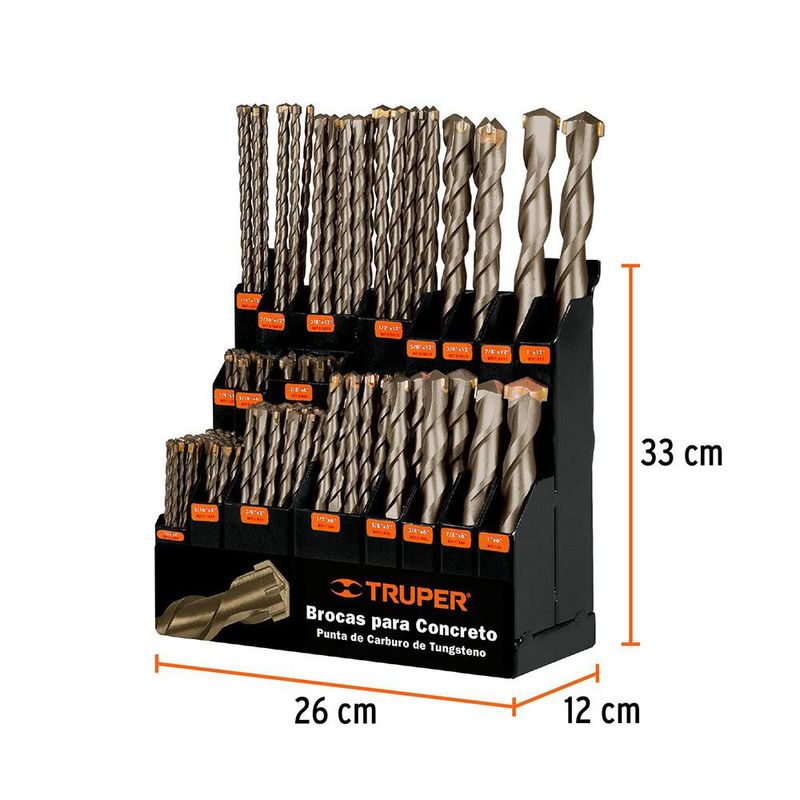 Set de Brocas para Concreto 4 Pzas