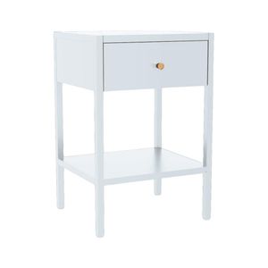 Mesa de Noche Minimalista con 1 Gaveta y Repisa