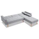 Sofá Cama en L Farley Gris 238x166x77 Cm