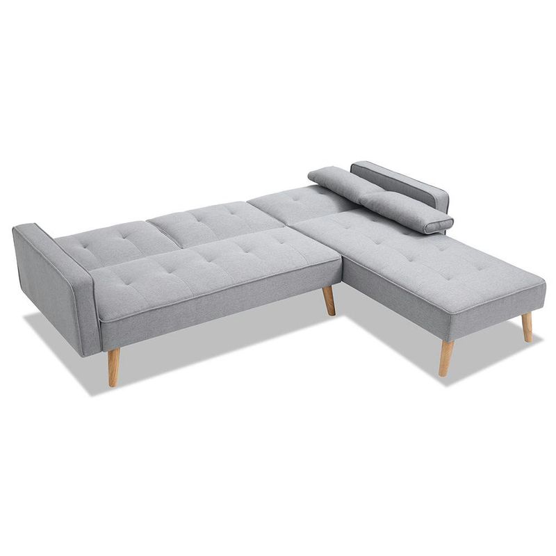 Sofá Cama en L Farley Gris 238x166x77 Cm