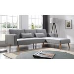 Sofá Cama en L Farley Gris 238x166x77 Cm