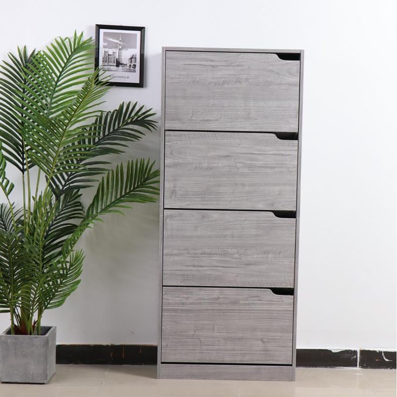 Zapatera de 4 Niveles con Puertas Roble