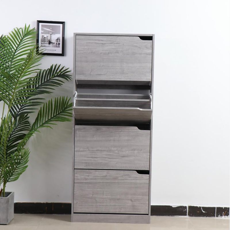 Zapatera de 4 Niveles con Puertas Roble