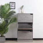 Zapatera de 3 Niveles con Puertas Roble