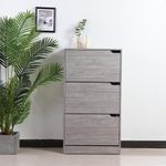 Zapatera de 3 Niveles con Puertas Roble