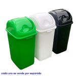 Bote con Tapa Vaivén Color Verde 50 L