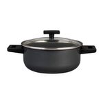 Olla Arrocera Euro Color Negra de 24 Cm
