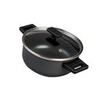 Olla Arrocera Euro Color Negra de 24 Cm
