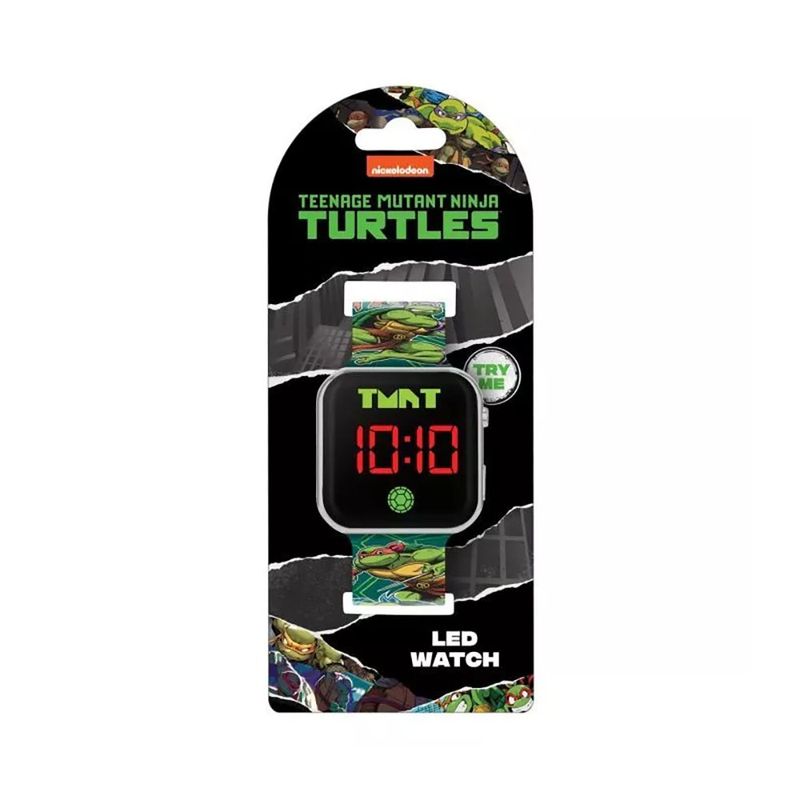 Reloj Infantil Tortugas Ninja LED Verde