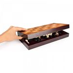 Juego de Mesa Ajedrez de Madera Tablero Plegable