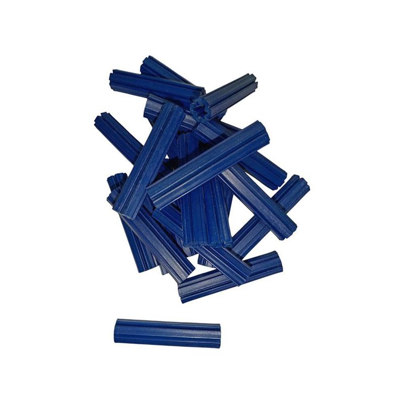 Set de 100 Tarugos de Plástico Azul 3/8 Plg