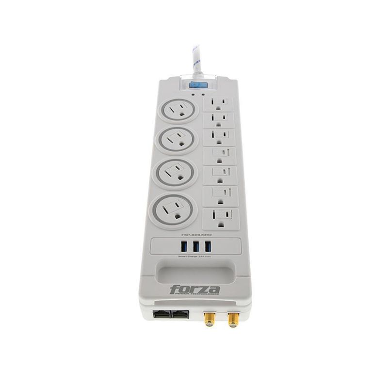 Protector Contra Soobretensiones 1800 J 11 Entradas + 3 Usb - Forza