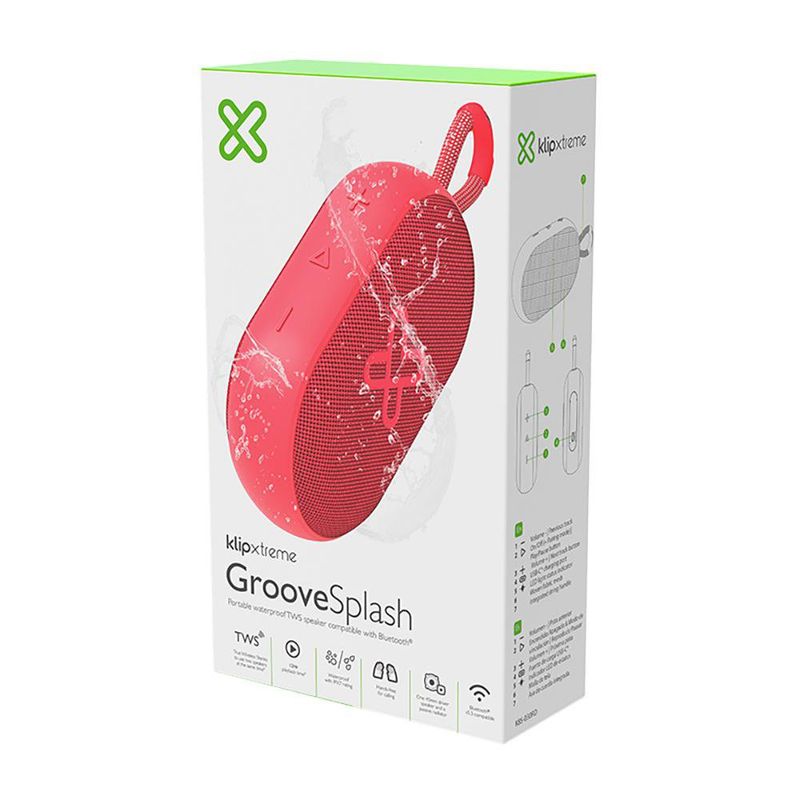 Bocina Portátil Groovesplash Rojo