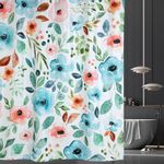 Cortina de Baño con Ganchos Flores