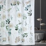 Cortina de Baño con Ganchos Diseño Rosas