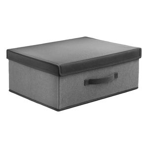 Caja de Almacenamiento con Tapa Blanco y Gris