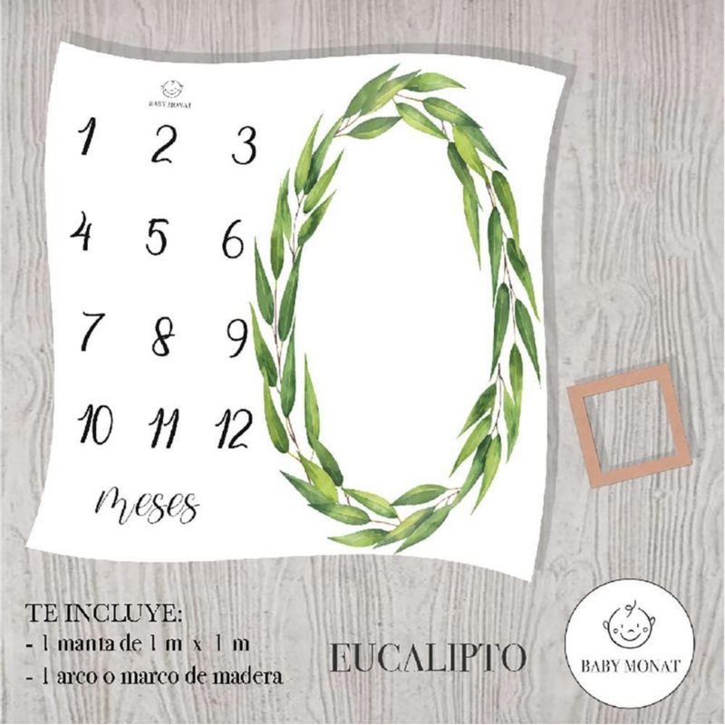 Manta Milestone Eucalipto Diseños Surtidos - Baby Monat