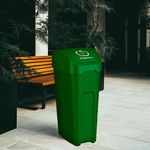 Bote Balancín Cuadrado Reciclaje Orgánico Verde Chiltepe 50 L