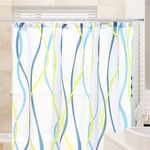 Cortina para Baño Azul Pastel Polyester