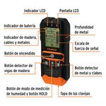 Detector de Materiales Detrás de Muros DEMA-12