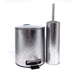 Set de 2 Piezas para Baño Metálico Plateado