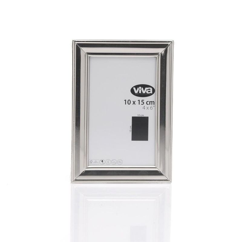 Marco para Fotos Plata Diseño Liso